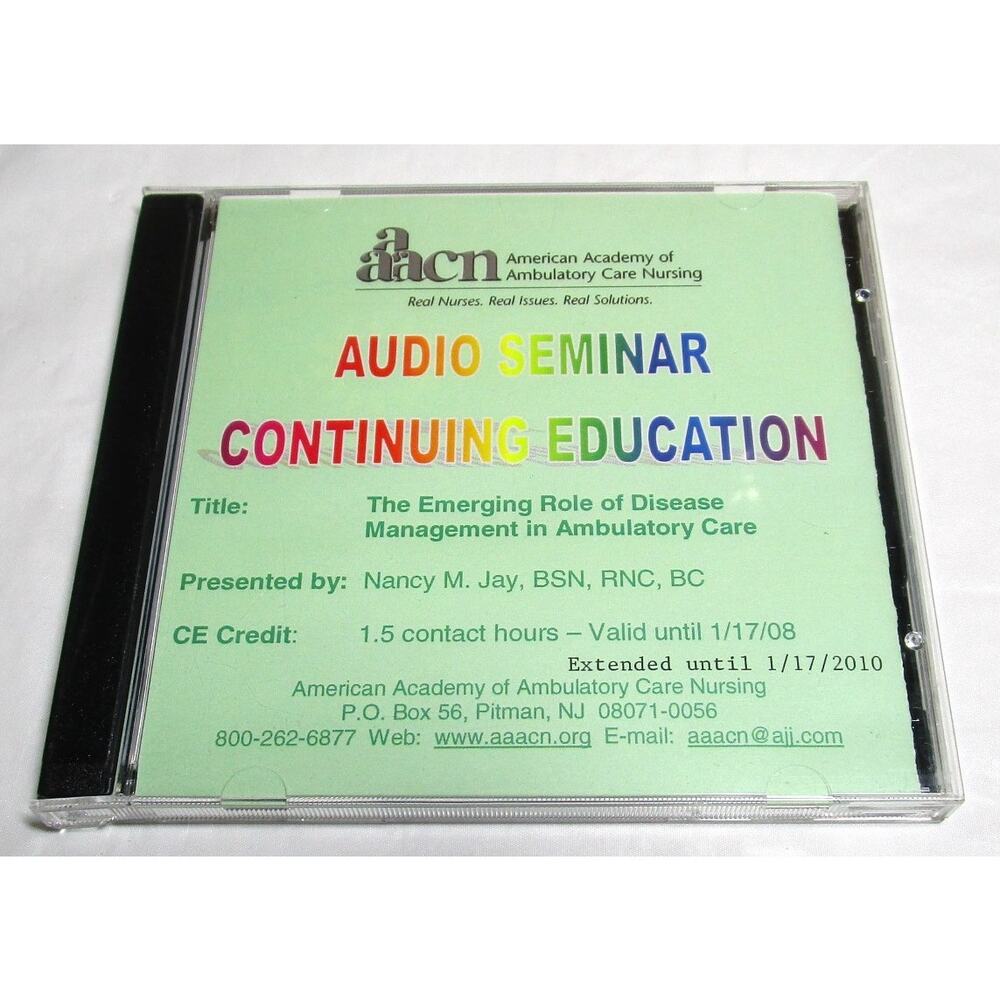 Disease Management Lecture American Academy of Ambulatory Care Nursing DVD 2007